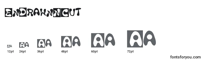 Größen der Schriftart EnDrawnNCut