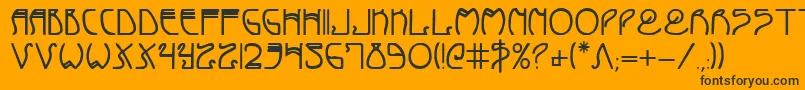 Coydecob Font – Black Fonts on Orange Background