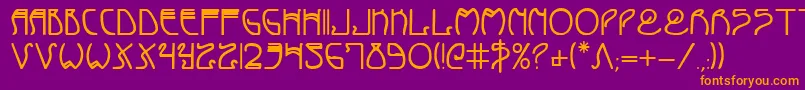 Coydecob Font – Orange Fonts on Purple Background