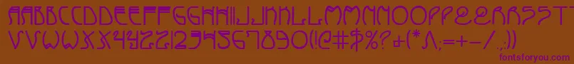 Coydecob Font – Purple Fonts on Brown Background
