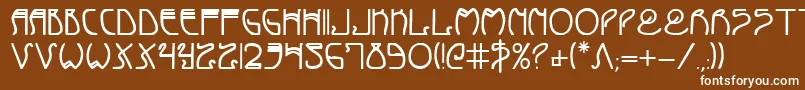 フォントCoydecob – 茶色の背景に白い文字