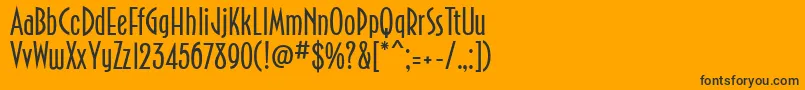 PortArthur Font – Black Fonts on Orange Background
