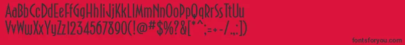 PortArthur Font – Black Fonts on Red Background