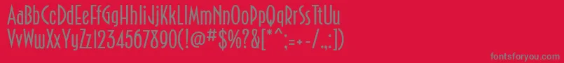 PortArthur Font – Gray Fonts on Red Background