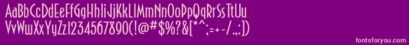 PortArthur Font – Pink Fonts on Purple Background