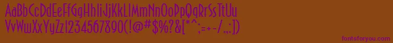 PortArthur Font – Purple Fonts on Brown Background