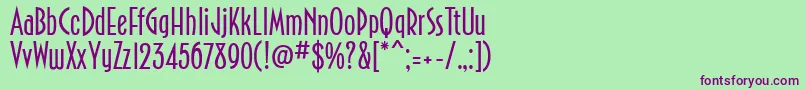 PortArthur Font – Purple Fonts on Green Background