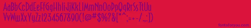 PortArthur Font – Purple Fonts on Red Background