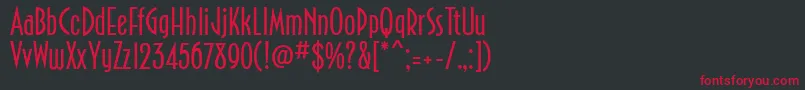 PortArthur Font – Red Fonts on Black Background