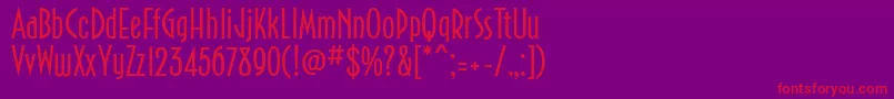 PortArthur Font – Red Fonts on Purple Background