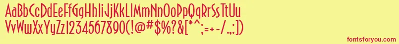 PortArthur Font – Red Fonts on Yellow Background