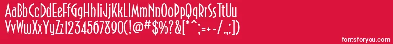 PortArthur Font – White Fonts on Red Background