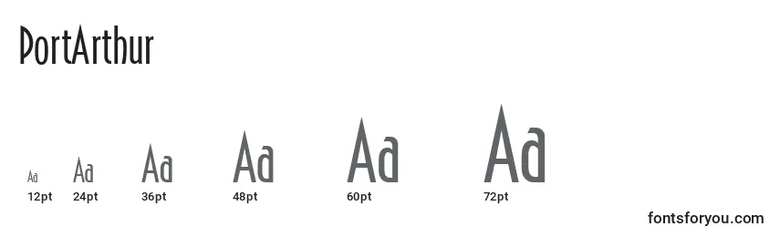 PortArthur Font Sizes