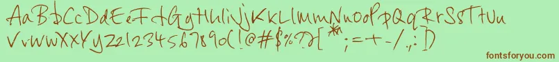 Lisätietoja Byrow-fontista Byrow-fontti – ruskeat fontit vihreällä taustalla