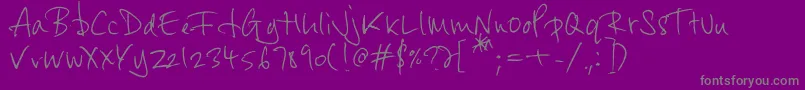Byrow-Schriftart – Graue Schriften auf violettem Hintergrund