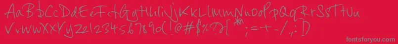 Byrow Font – Gray Fonts on Red Background