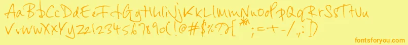 More about Byrow Font Byrow Font – Orange Fonts on Yellow Background