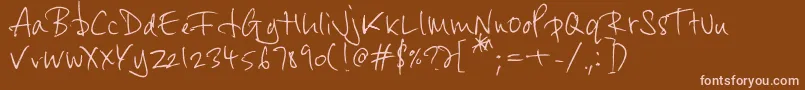 Byrow Font – Pink Fonts on Brown Background