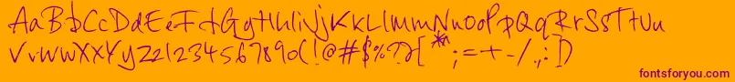 Byrow Font – Purple Fonts on Orange Background