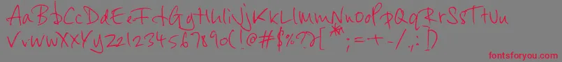 Byrow Font – Red Fonts on Gray Background