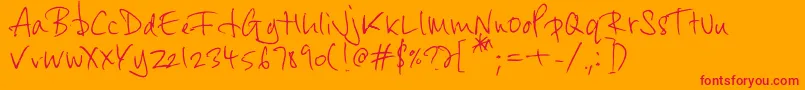 Byrow Font – Red Fonts on Orange Background