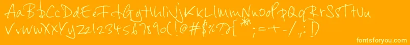 Byrow Font – Yellow Fonts on Orange Background