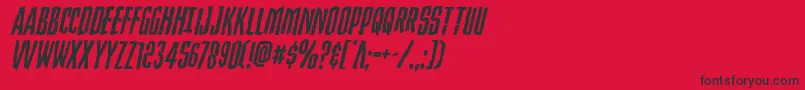Strangerdangerexpandital Font – Black Fonts on Red Background