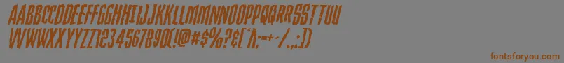 Шрифт Strangerdangerexpandital – коричневые шрифты на сером фоне