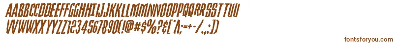 Strangerdangerexpandital Font – Brown Fonts on White Background