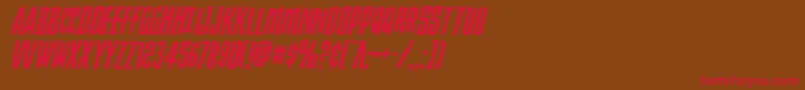 Strangerdangerexpandital Font – Red Fonts on Brown Background