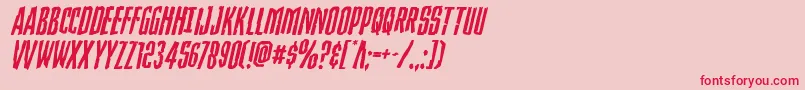 Strangerdangerexpandital Font – Red Fonts on Pink Background