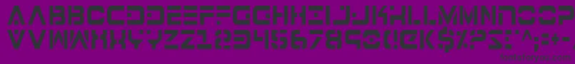 7thServiceCondensed Font – Black Fonts on Purple Background