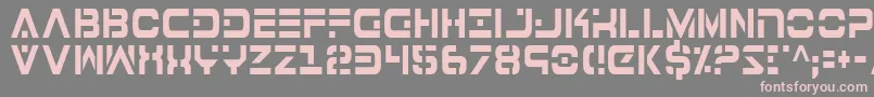 fuente 7thServiceCondensed – Fuentes Rosadas Sobre Fondo Gris