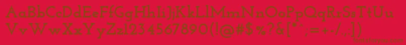 Josefinslab ffy Font – Brown Fonts on Red Background