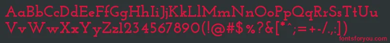 フォントJosefinslab ffy – 黒い背景に赤い文字