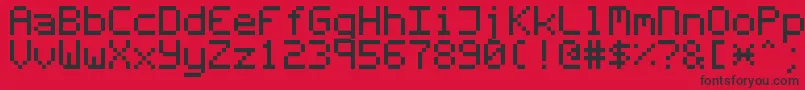 FleftexM Font – Black Fonts on Red Background