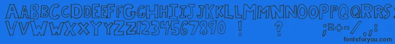 フォントChrysali – 黒い文字の青い背景