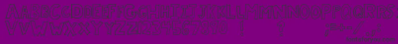 Chrysali-Schriftart – Schwarze Schriften auf violettem Hintergrund