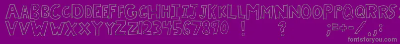 Lisätietoja Chrysali-fontista Chrysali-fontti – harmaat kirjasimet violetilla taustalla