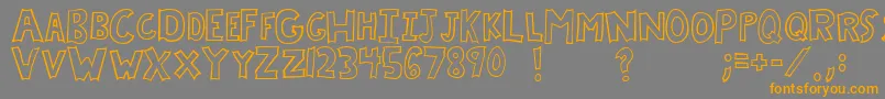 Chrysali-Schriftart – Orangefarbene Schriften auf grauem Hintergrund