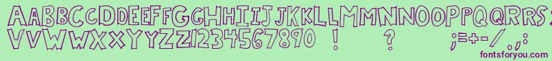 Chrysali Font – Purple Fonts on Green Background