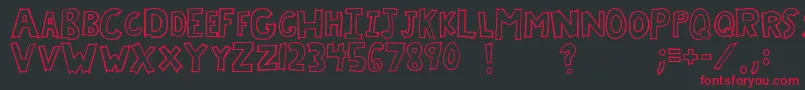 Chrysali Font – Red Fonts on Black Background