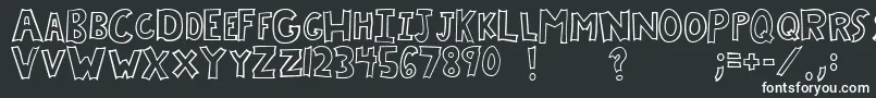 フォントChrysali – 黒い背景に白い文字