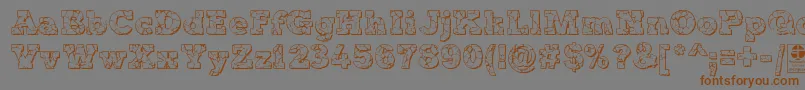 TyposterRockOnShadowedDemo Font – Brown Fonts on Gray Background