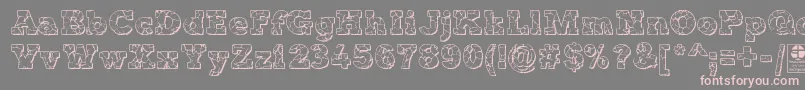 TyposterRockOnShadowedDemo Font – Pink Fonts on Gray Background