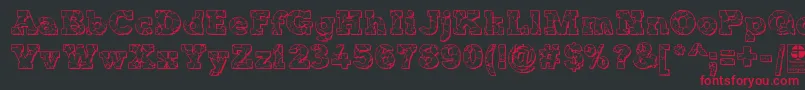 TyposterRockOnShadowedDemo Font – Red Fonts on Black Background