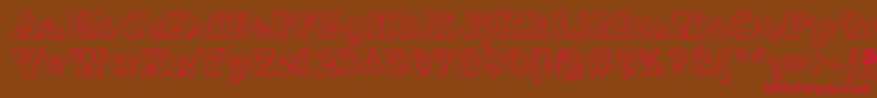 TyposterRockOnShadowedDemo Font – Red Fonts on Brown Background