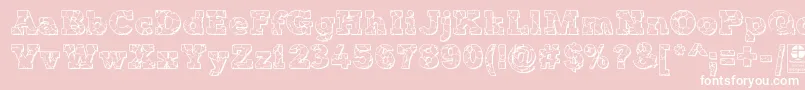 fuente TyposterRockOnShadowedDemo – Fuentes Blancas Sobre Fondo Rosa
