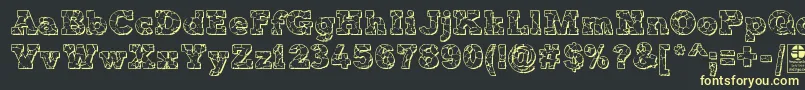 TyposterRockOnShadowedDemo Font – Yellow Fonts on Black Background