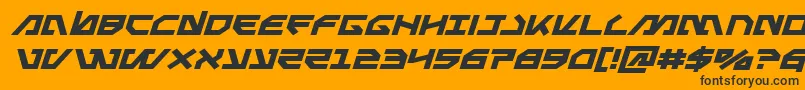 Metalstormexpandital Font – Black Fonts on Orange Background